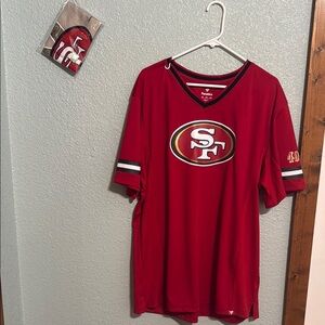 San Francisco 49ers Red Jersey T shirt brand new without tag bonus commemorative